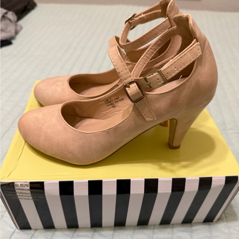 Elegant Beige Women's Heels